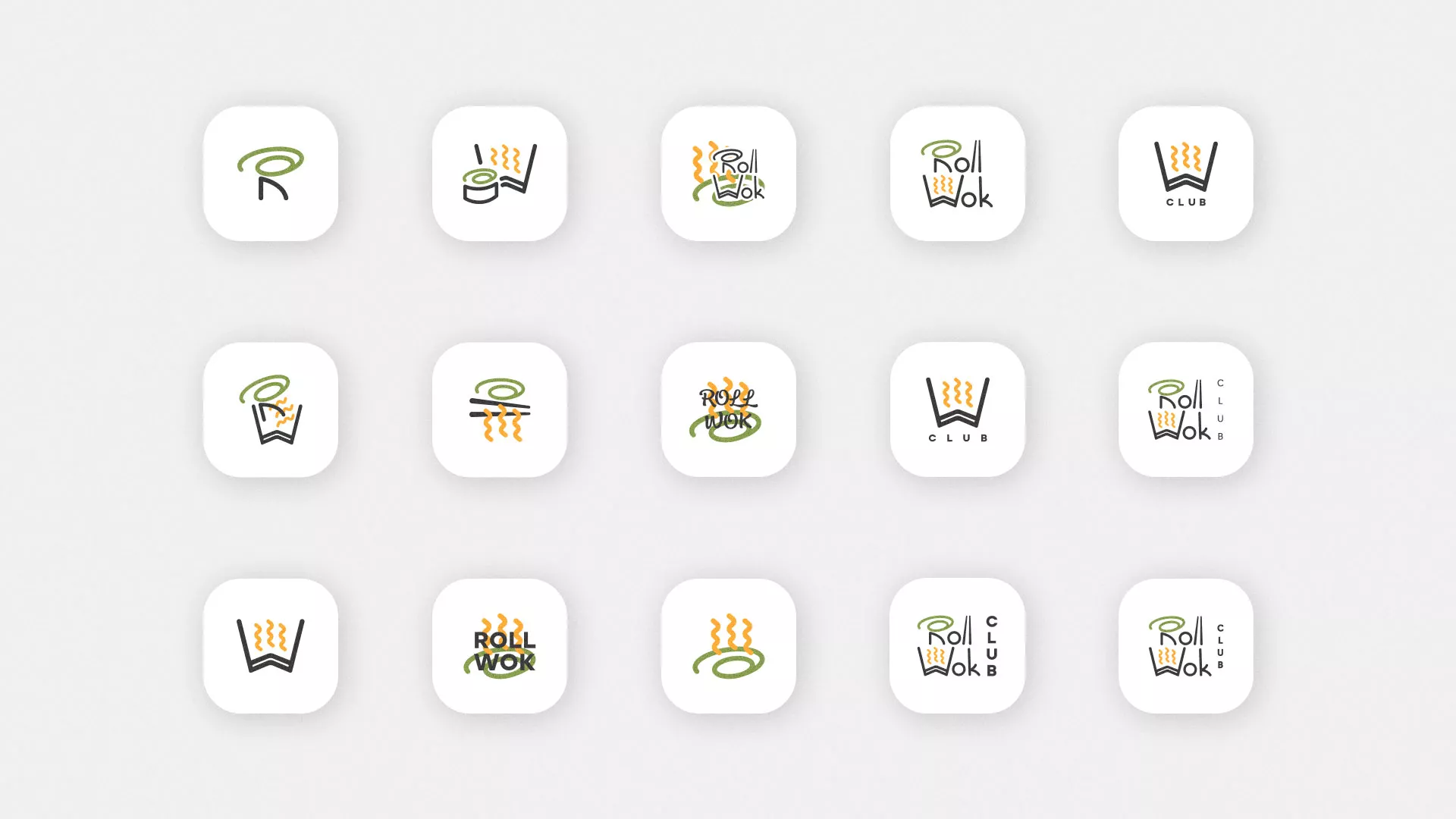 Разработка иконки приложения суши-бара «Roll Wok Club» в Белореченске